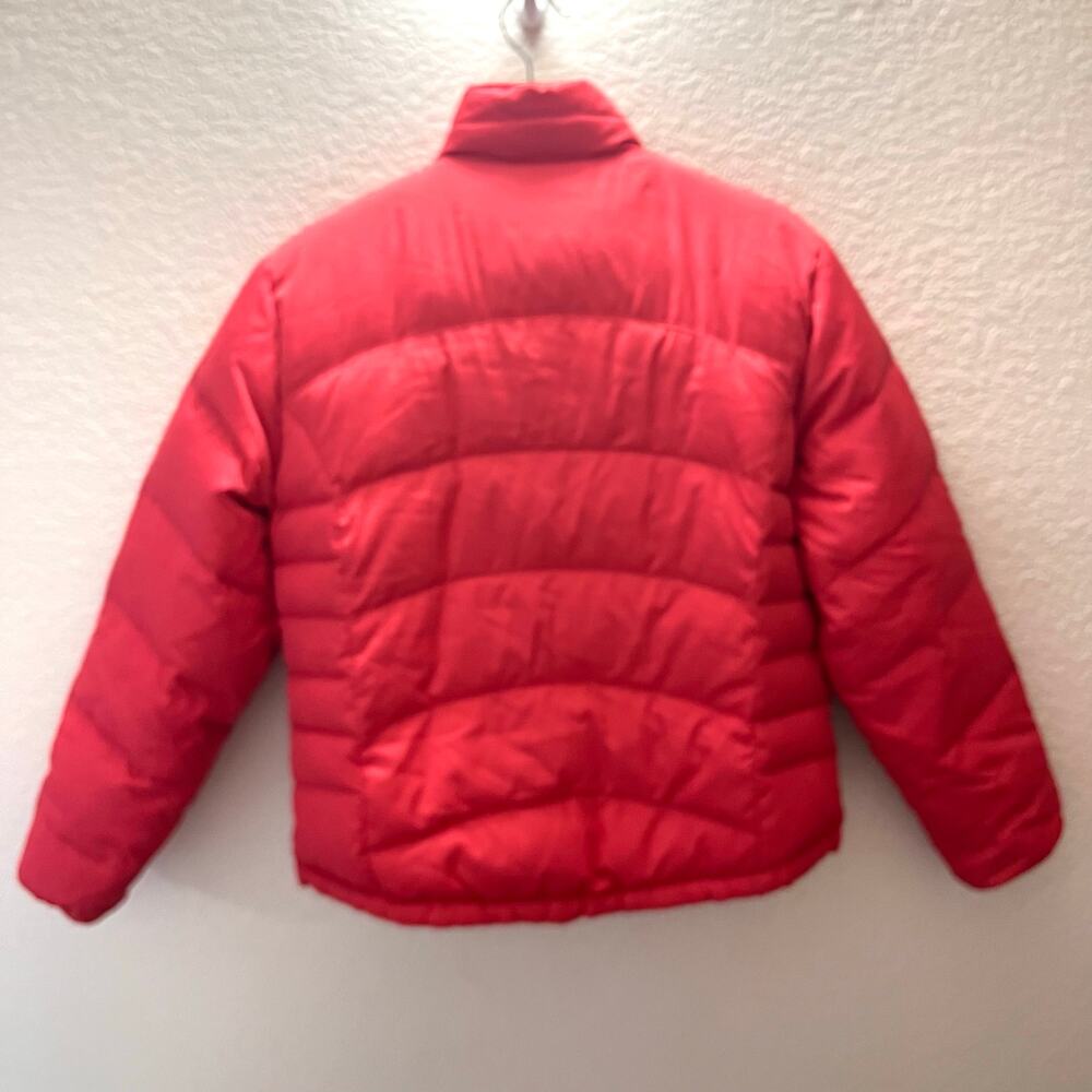 L.L.Bean Womens Reversible Down Puffer Jacket Pink/Red Goose Down M Gorpcore - Picture 6 of 10